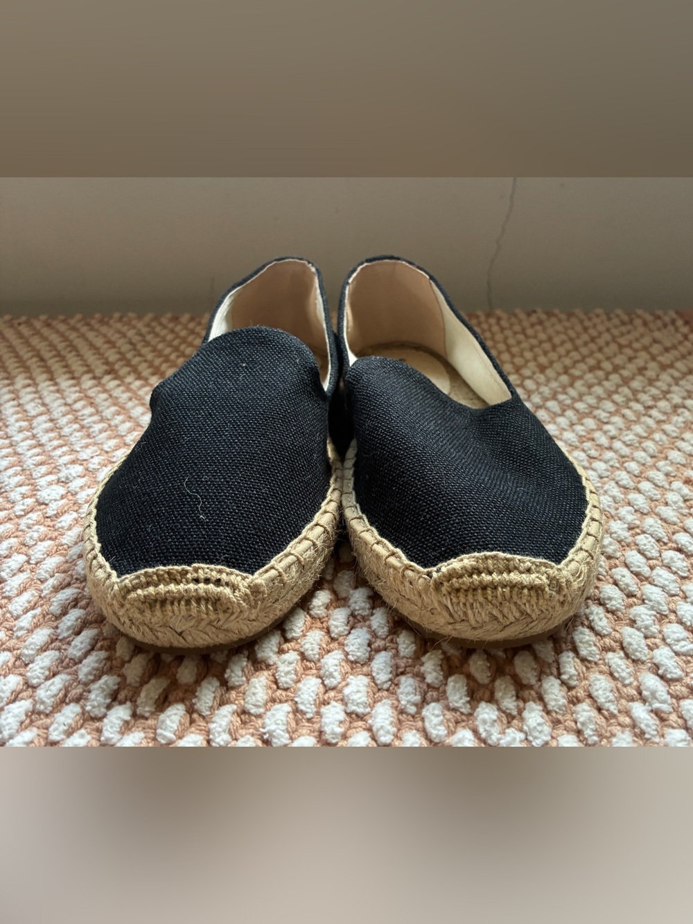 Soludos Black Canvas Slip-On Espadrilles Women’s EU 38 (7-7.5) New Without Box